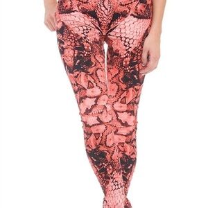 Hudson Nico Super Skinny Midrise Pink snakeskin print jeans 27 Festival Club